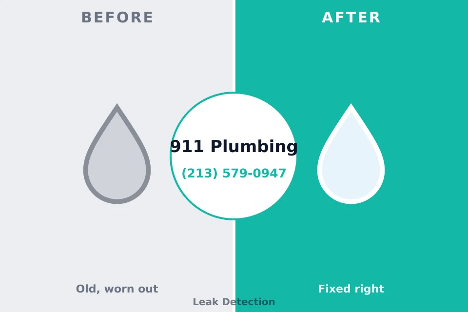 Before and after: plumbing repair Frisco, PA